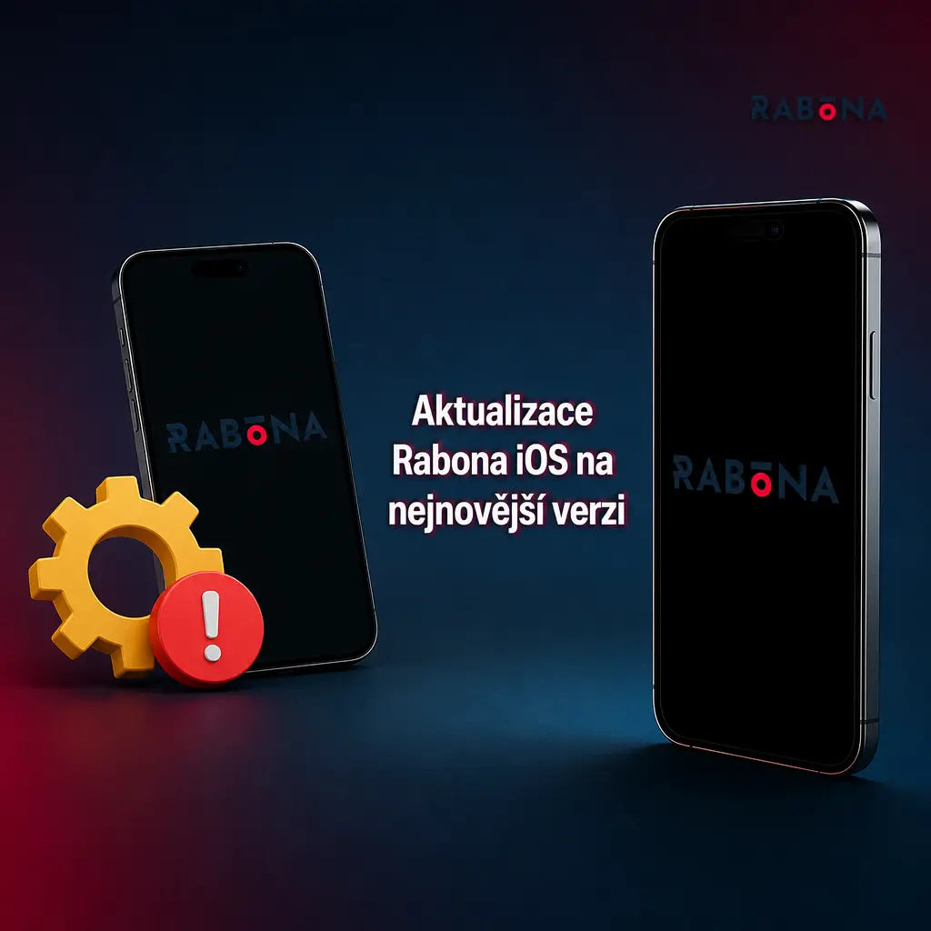 Aktualizace Rabona iOS přes mobilní web bez App Store, obnova Safari a vymazání mezipaměti webu