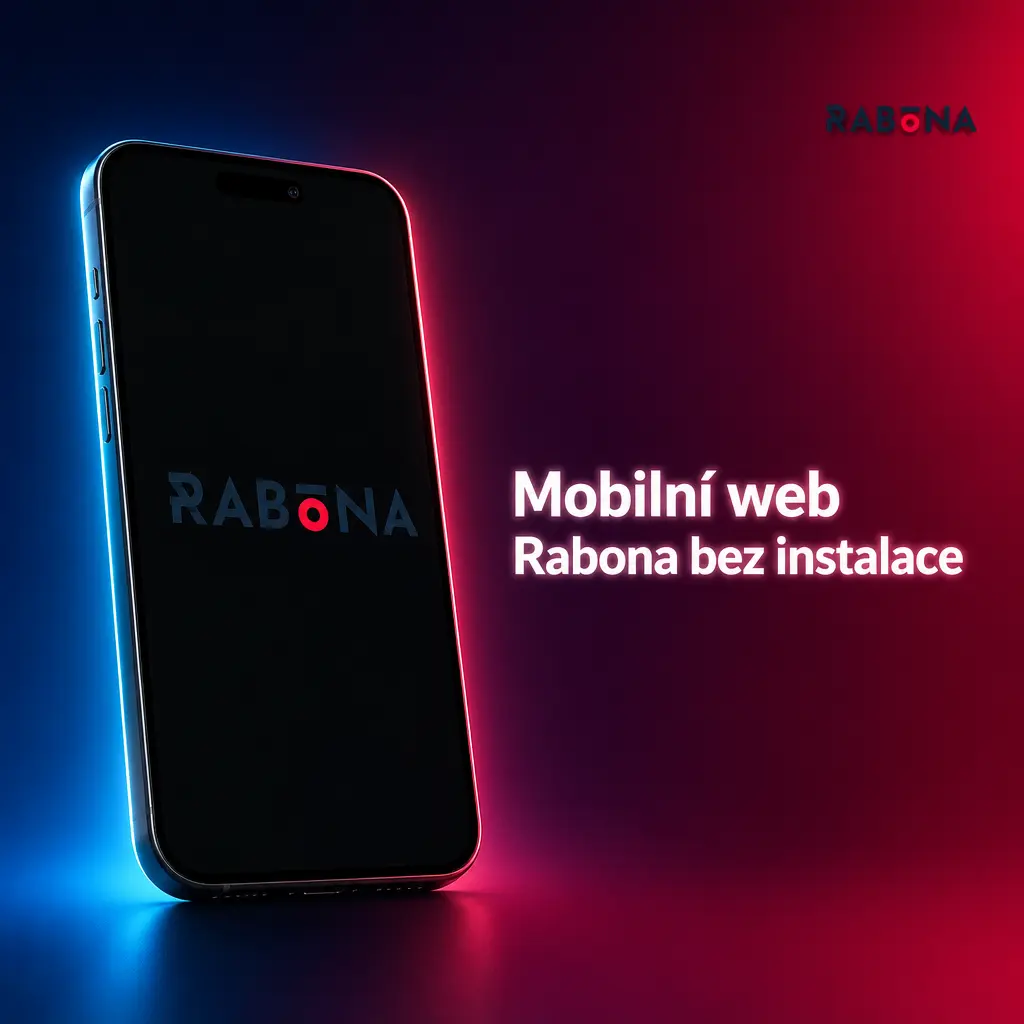 Mobilní web Rabona v prohlížeči bez instalace, s účtem, pokladnou, bonusy a živými sázkami