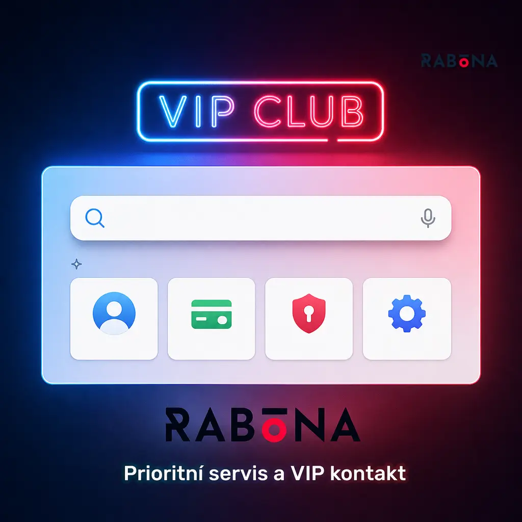 VIP podpora Rabona s prioritním kontaktem, rychlejším chatem a řešením plateb, ověření či technických chyb