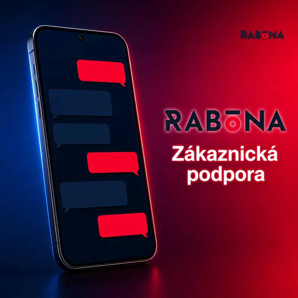 Zákaznická podpora Rabona s live chatem, emailem a centrem nápovědy pro platby, bonusy a ověření